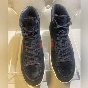 GUCCI suede high top blue and red Snearkers men’s sz 9 made in italy